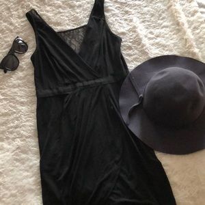 BCBGeneration black goddess lace detail mini dress